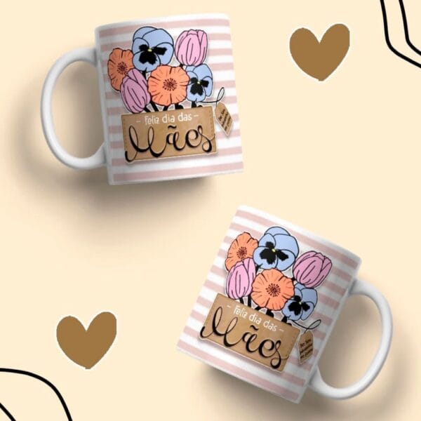 Artes Caneca Dia das Mães Autista Pet Dog Cat Super Mãe Png