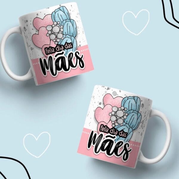 Artes Caneca Dia das Mães Autista Pet Dog Cat Super Mãe Png