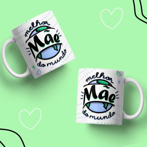 Artes Caneca Dia das Mães Autista Pet Dog Cat Super Mãe Png