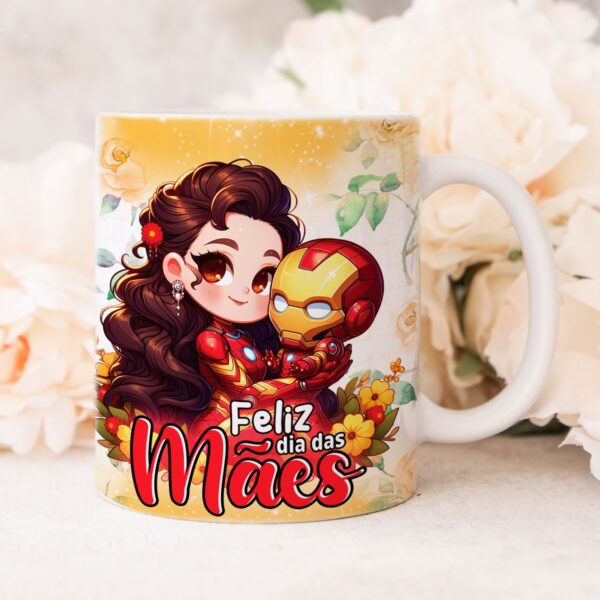 Artes Caneca Dia das Mães Coleção Heróis Sublimação Png - Imagem 6