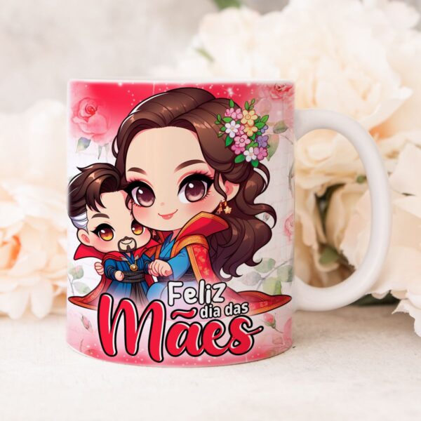 Artes Caneca Dia das Mães Coleção Heróis Sublimação Png - Imagem 10