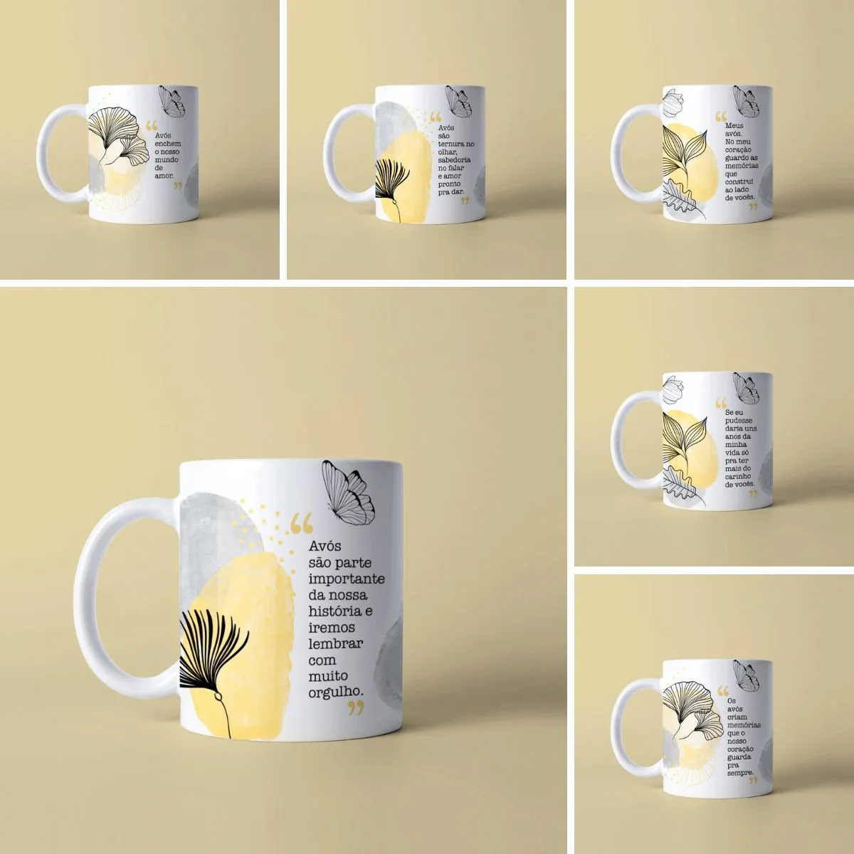 Artes Caneca Dia dos Avós Vovo e Vovó Sublimação em Jpg 3 Artes Caneca Dia dos Avós Vovo e Vovó Sublimação em Jpg