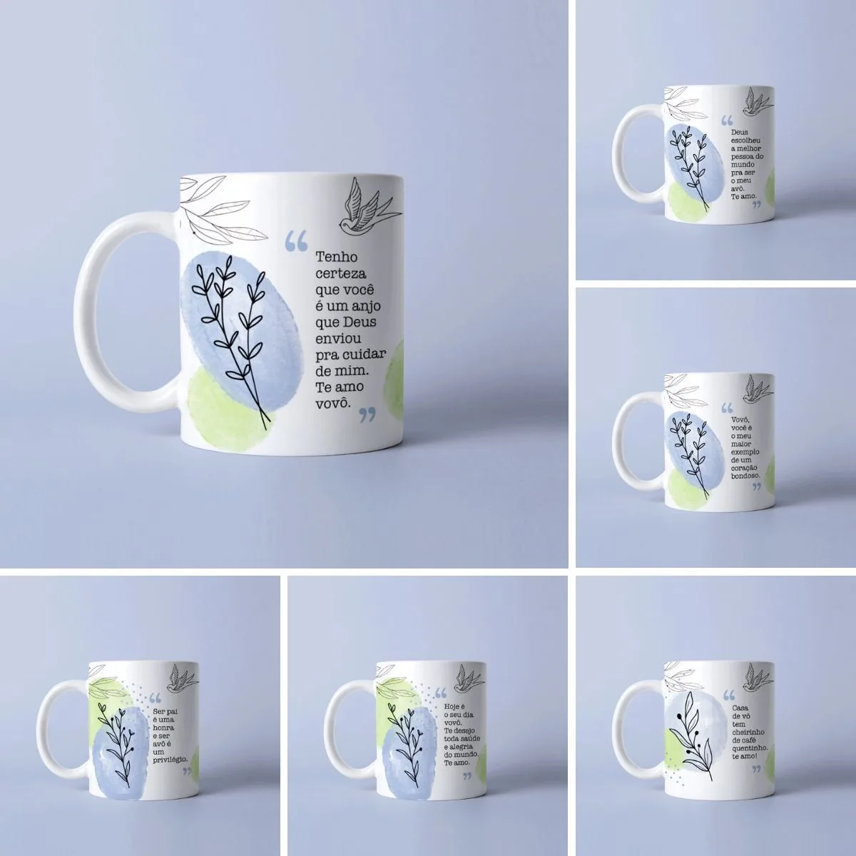 Artes Caneca Dia dos Avós Vovo e Vovó Sublimação em Jpg 2 Artes Caneca Dia dos Avós Vovo e Vovó Sublimação em Jpg