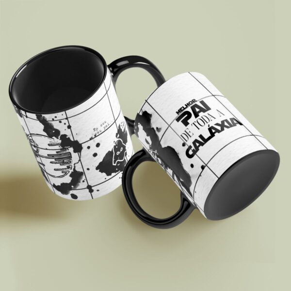 Artes Caneca Dia dos Pais das Galáxias Sublimação Frases