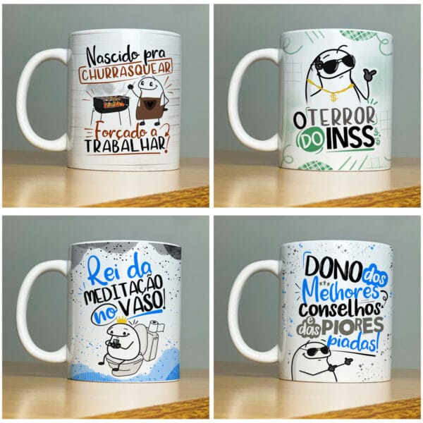 Artes Caneca Dia dos Pais Fundos Florks e Frases Pai Herói