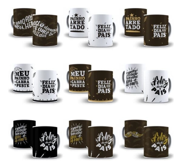 Artes Caneca Dia dos Pais Fundos Frases e Estampas Sublimar