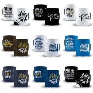 Artes Caneca Dia dos Pais Fundos Frases e Estampas Sublimar