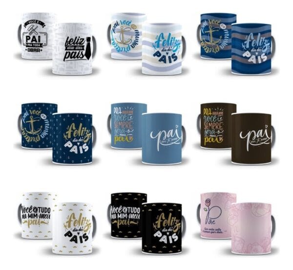 Artes Caneca Dia dos Pais Fundos Frases e Estampas Sublimar