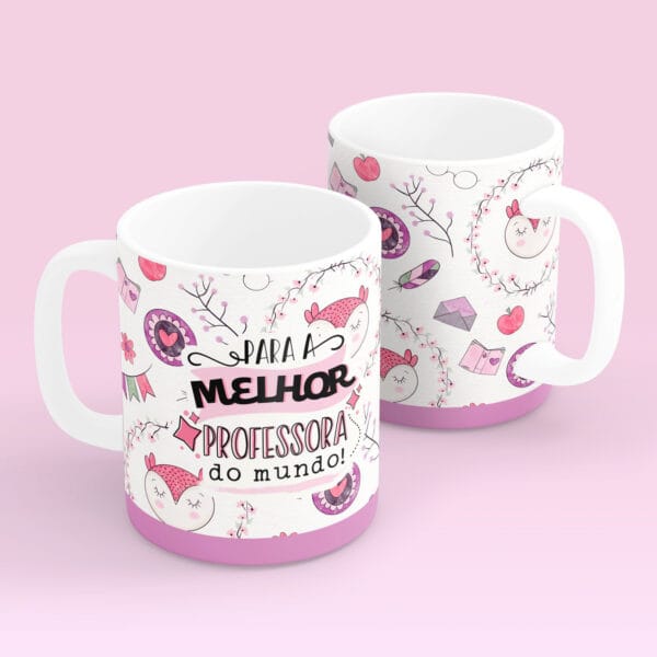 Artes Caneca Dia dos Professores Coruja Frases Fofas Png