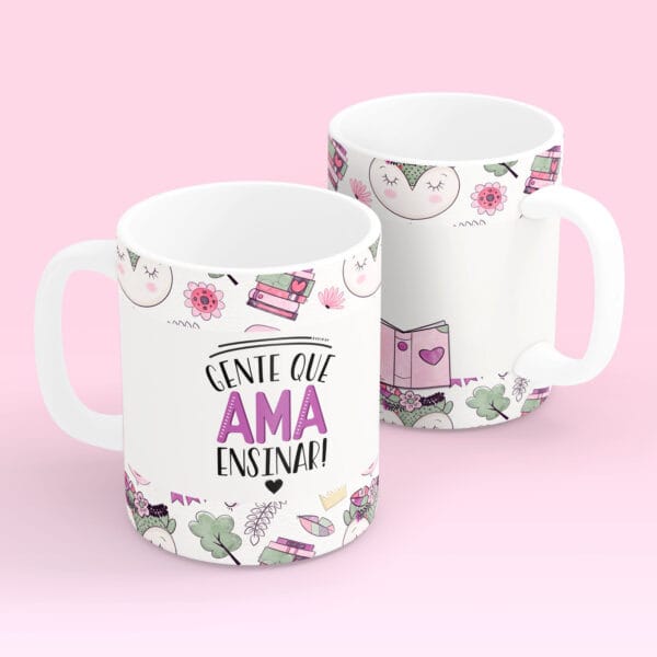 Artes Caneca Dia dos Professores Coruja Frases Fofas Png