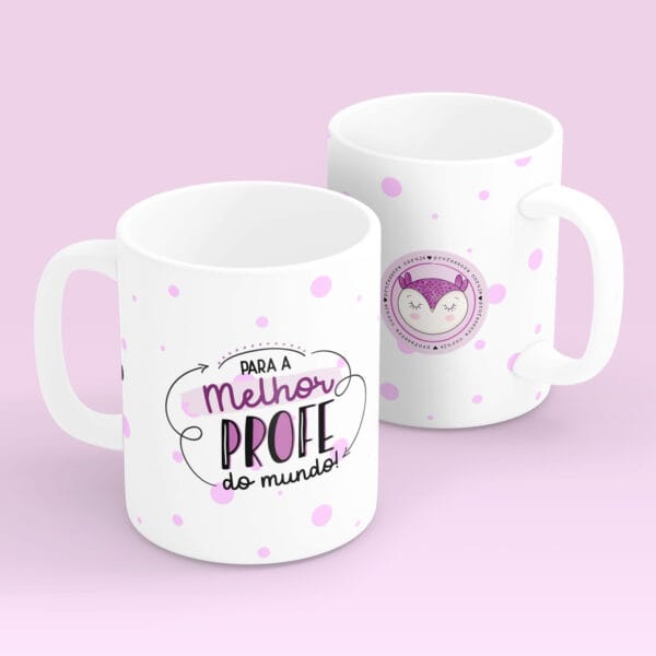 Artes Caneca Dia dos Professores Coruja Frases Fofas Png