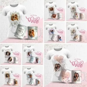 Artes Caneca e Camiseta Florais Dia das Mães 2023