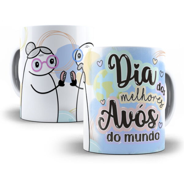 Artes Caneca Flork Avós Sublimação Editável em Corel Draw