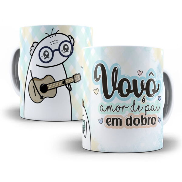 Artes Caneca Flork Avós Sublimação Editável em Corel Draw