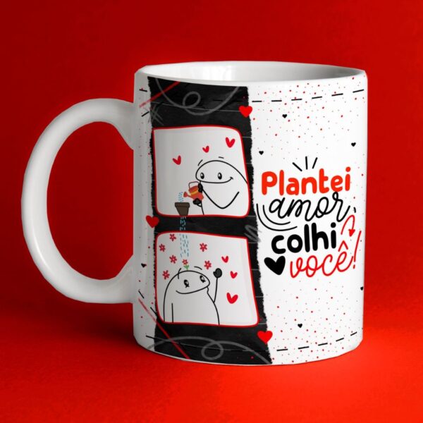 Artes Caneca Flork Dia dos Namorados Frases e Ilustrações