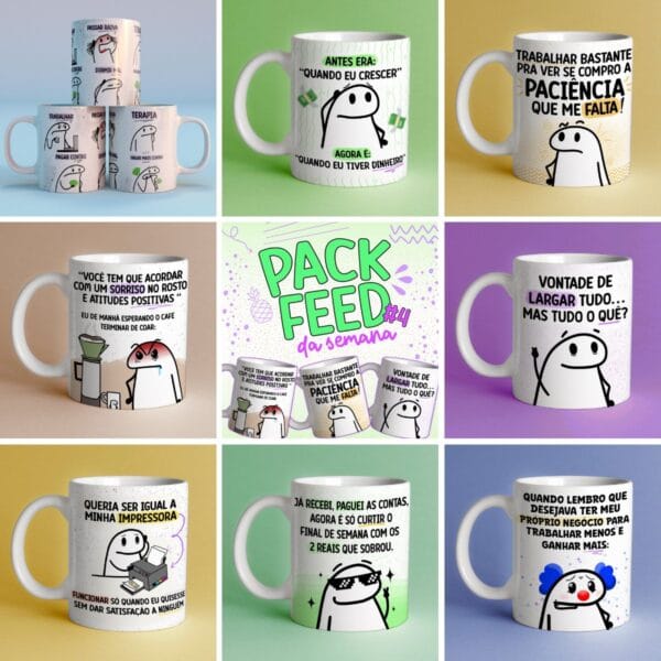 Artes Caneca Flork Feed da Semana Frases Engraçadas Meme