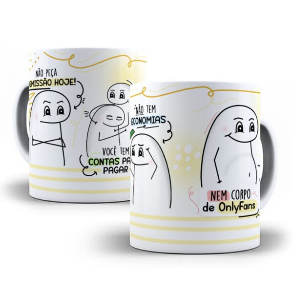 Artes Caneca Flork Frases Engraçadas Sublimação Humor