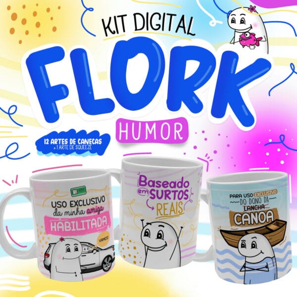 Artes Caneca Flork Frases Engraçadas Sublimação Humor
