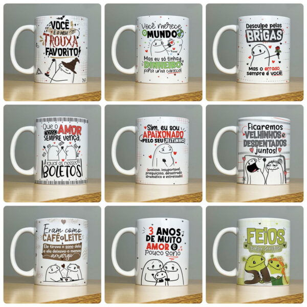 Artes Caneca Flork Namorados Frases Engraçadas Fofas Casal
