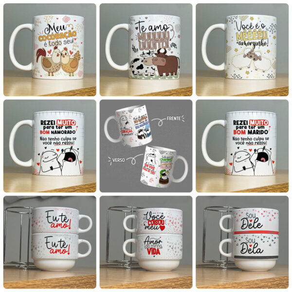 Artes Caneca Flork Namorados Frases Engraçadas Fofas Casal