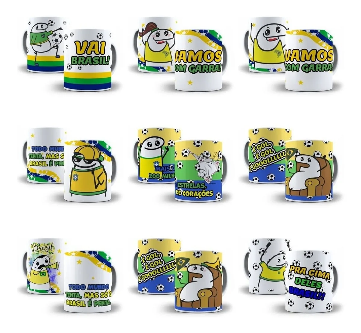 Artes Caneca Flork Seleção Brasileira Copa 2022 Sublimação 1 Artes Caneca Flork Seleção Brasileira Copa 2022 Sublimação