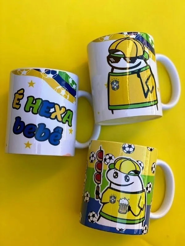 Artes Caneca Flork Seleção Brasileira Copa 2022 Sublimação 10 Artes Caneca Flork Seleção Brasileira Copa 2022 Sublimação