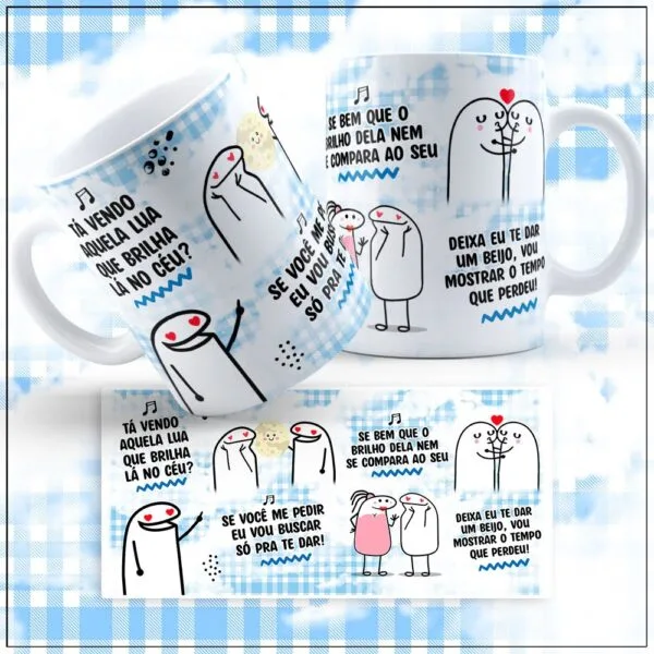 Artes Caneca Flork Ta Vendo Aquela Lua Que Brinha Lá No Céu