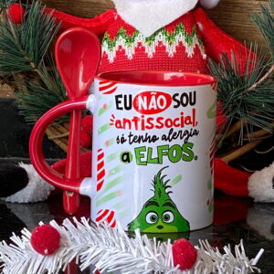 Artes Caneca Grinch Debochado - Arquivo Digital 33 Artes Caneca Grinch Debochado - Arquivo Digital