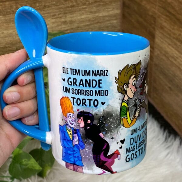 Artes Caneca Namorados Música Sorriso Torto em Jpg Ele e Ela