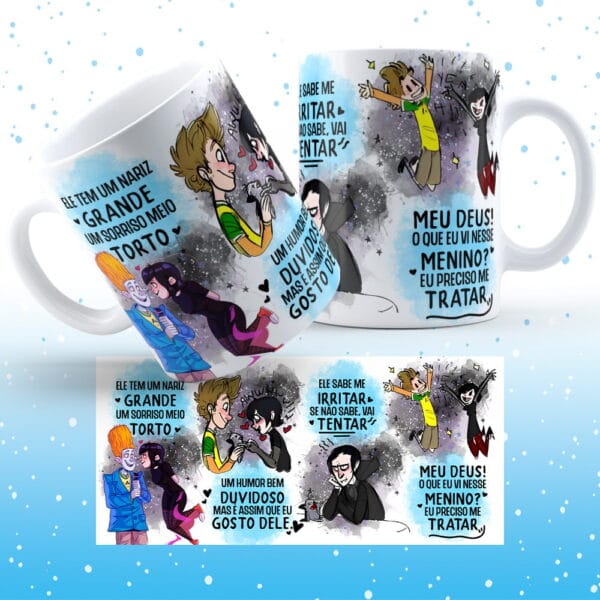Artes Caneca Namorados Música Sorriso Torto em Jpg Ele e Ela