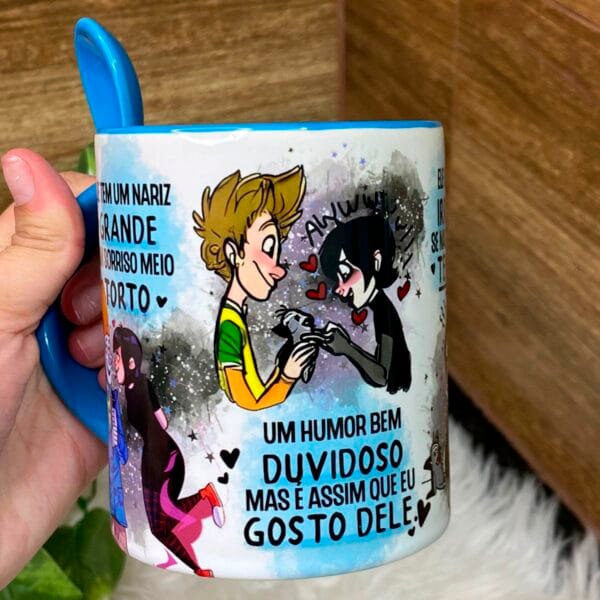 Artes Caneca Namorados Música Sorriso Torto em Jpg Ele e Ela