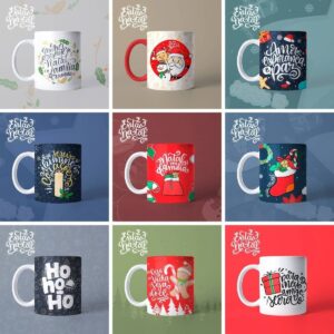 Artes Caneca Natal Sublimação Balinhas Frases E Ornamentos