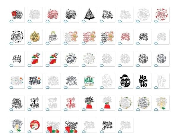 Artes Caneca Natal Sublimação Balinhas Frases E Ornamentos