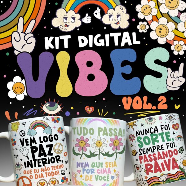 Artes Caneca Vibes Vol. 2 Frases Engraçadas Deboche Meme