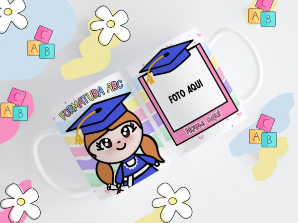 Artes Canecas Abc Menina
