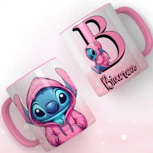 Artes Canecas Alfabeto Stitch Rosa Png e pdf 27 Artes Canecas Alfabeto Stitch Rosa Png e pdf