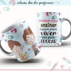 Artes Canecas Coleção Dia dos Professores