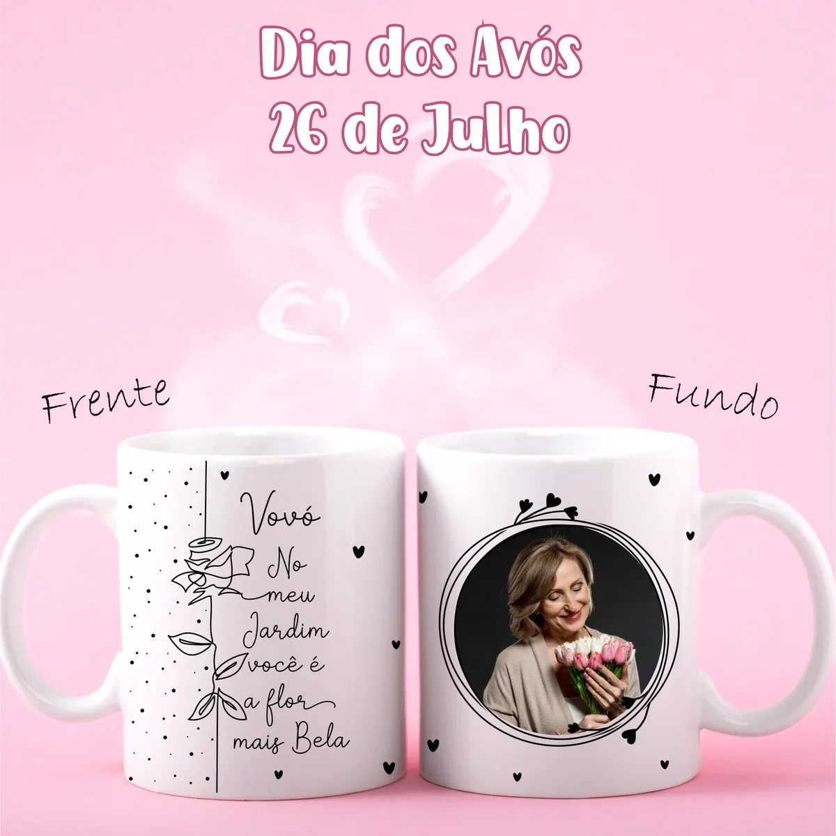 Artes Canecas Dia dos Avós Minimalista - Png 3 Artes Canecas Dia dos Avós Minimalista - Png