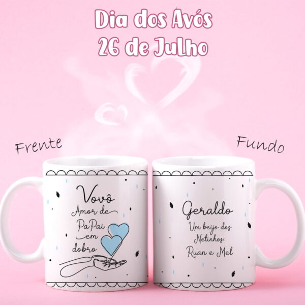 Artes Canecas Dia dos Avós Minimalista - Png