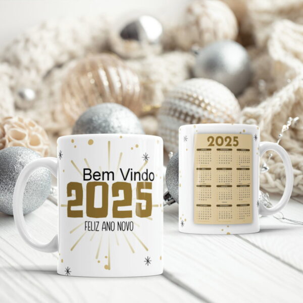 Artes Canecas Feliz Ano Novo 2025 Jpg E Corel 2