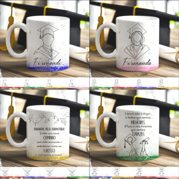 Artes Canecas Formatura em Linhas