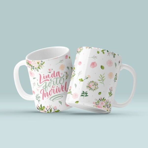 Artes Canecas Frases Dia Da Mulher 2023 Floral Motivacional