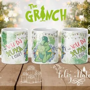 Artes Canecas Grinch Natal - Png