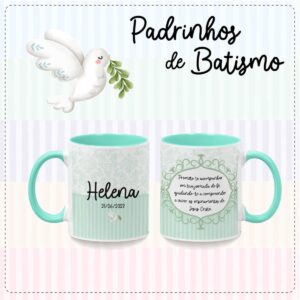 Artes Canecas Padrinhos de Batismo - Png