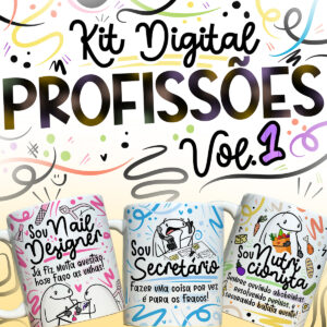 Artes Canecas Profissões Vol. 1 Psicóloga Médica Enfermeira