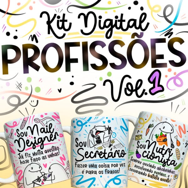 Artes Canecas Profissões Vol. 1 Psicóloga Médica Enfermeira