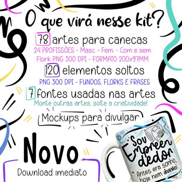 Artes Canecas Profissões Vol. 2 Biomédica Dentista Contadora