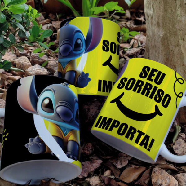 Artes Canecas Setembro Amarelo Stitch