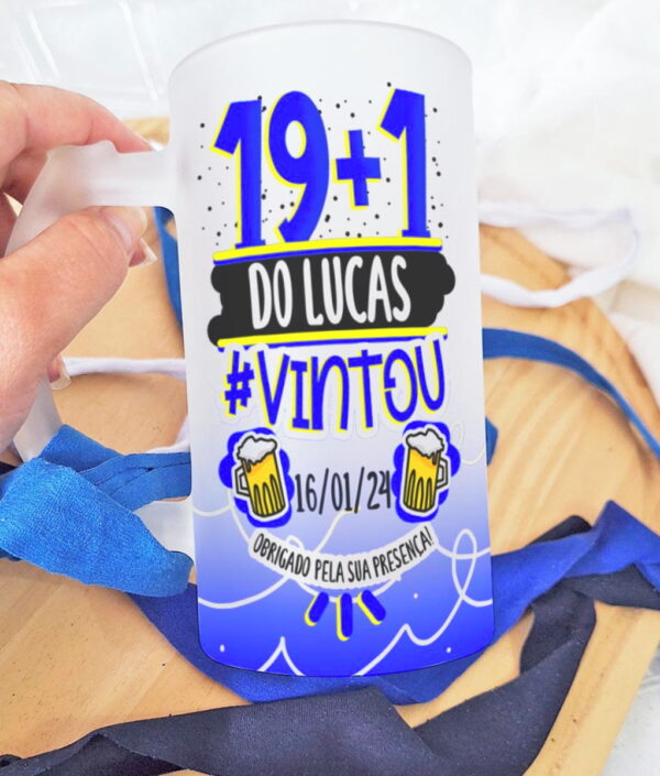 Artes Digitais Canecas de Chopp Aniversário