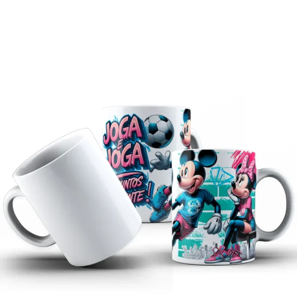 Artes Digitais Mickey e Minnie para Canecas - Namorados